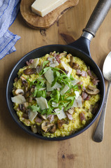 Mushroom and Pancetta risotto