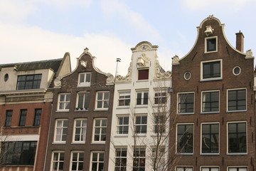 Fototapeta na wymiar Alignment of houses in Amsterdam