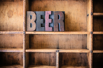 Beer Concept Wooden Letterpress Theme