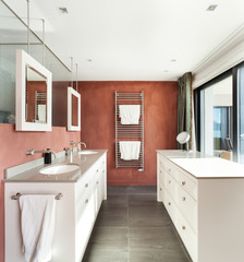 Interior, comfortable bathroom