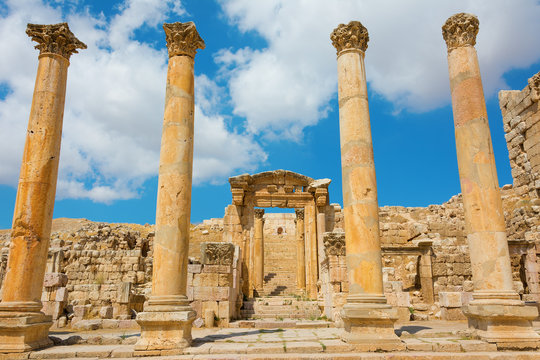 Ancient ruins at Jerash in Jordan