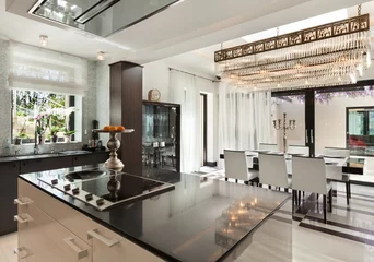 Poster Beautiful kitchen of a luxury apartment © alexandre zveiger