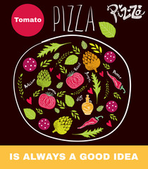 Pizza design menu template