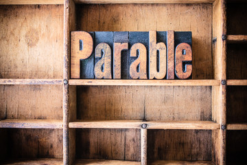 Parable Concept Wooden Letterpress Theme