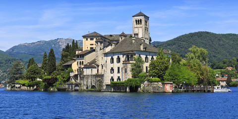 Fototapeta na wymiar Orta San Giulio island, Piedmont, Italy.