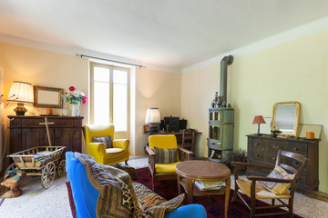 living room of a rustic home