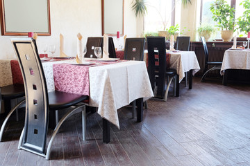 Image of a served table at a restaurant