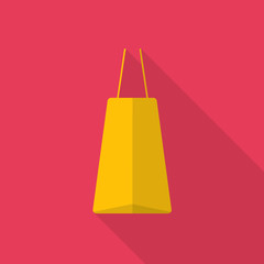 Flat design shopping bag, vector illustration