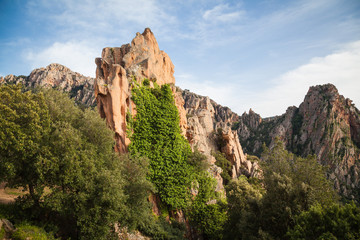 Landschaften und Küsten bei Porto, Korsika