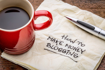 How to make money blogging - obrazy, fototapety, plakaty