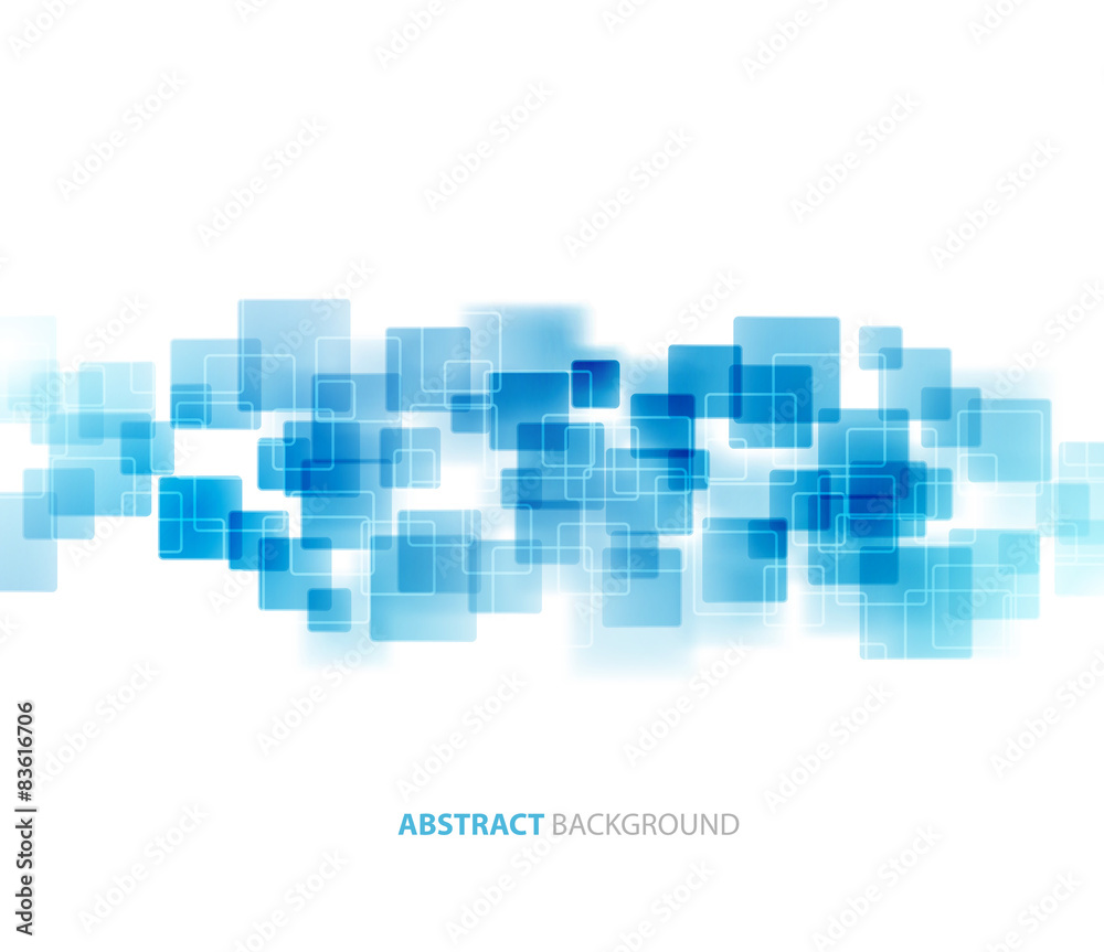 Aufkleber blue shiny squares technical background. vector