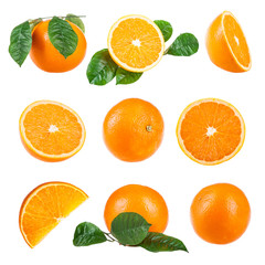Orange fruit isolated on a white background