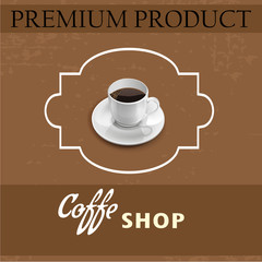 menu for coffee in vintage