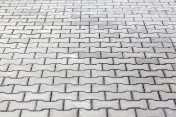 Background texture of a walkway small stone pavement