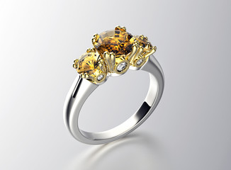  Ring with Diamond. Jewelry background