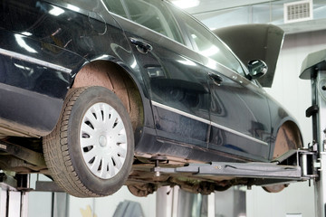  Cars in a dealer repair station in Moscow, Russia