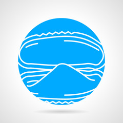 Mussel abstract round vector icon