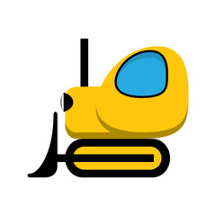 Yellow toy tractor icon.