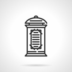 Advertising column black line vector icon