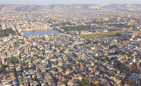 View on Jaipur city, Rajasthan, India