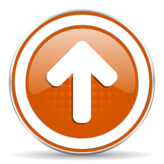 up arrow orange icon arrow sign