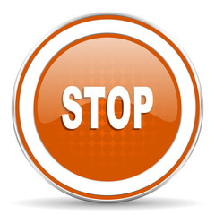 stop orange icon