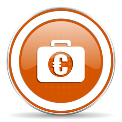 Obraz premium financial orange icon