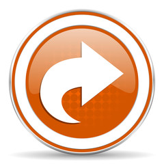 next orange icon arrow sign