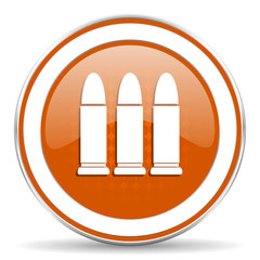 ammunition orange icon weapoon sign