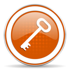 key orange icon secure symbol