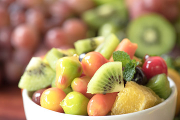 Close-up fruits salad