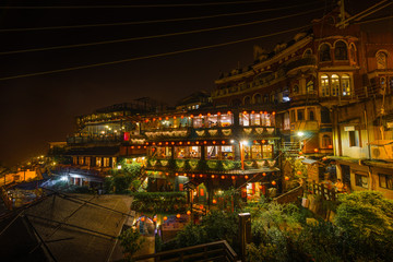 Teahouses in Jiufen, the famous travel destination in Taiwan.
