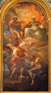 Rome - Holy Trinity and the liberation of the one slave paint