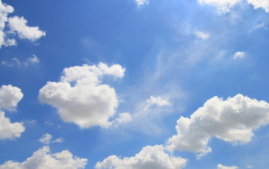 clouds in the blue sky