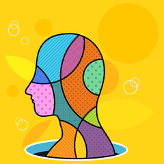 Colorful human head