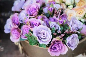 Beautiful rose of artificial flowers