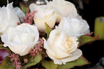 Beautiful rose of artificial flowers