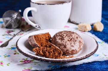 Fototapeta na wymiar Chocolate gingerbread