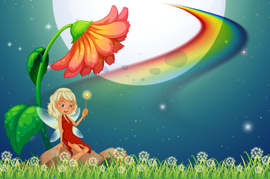 Fairy and flower