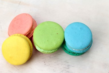French macaroons multi colorful is delicious