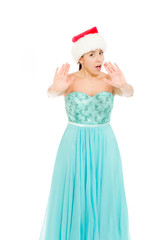 Model isolated stop sign with hand