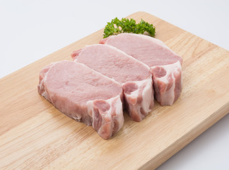 raw meat pork steak