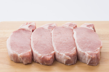 raw meat pork steak