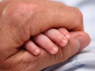 Fototapeta premium Mani papà e figlio