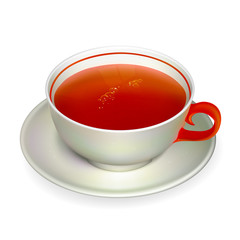 Realistic cup of tea. Illustration contains gradient mesh.