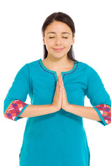 Model isolated praying