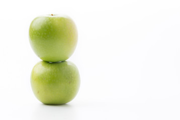 Green apple, isolated on white background