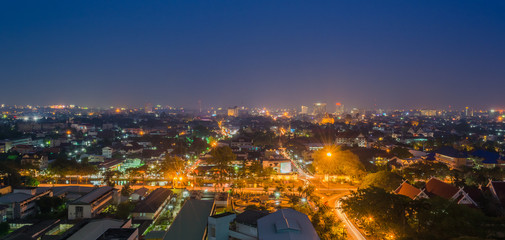 image of Chiang Mai the old city  view from high angle spot.