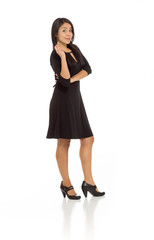 Fototapeta premium Model fingers crossed wishing lucky