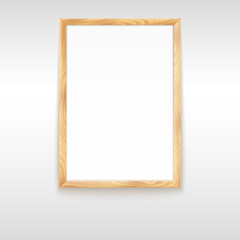 Picture wood frame, vector for image or text .